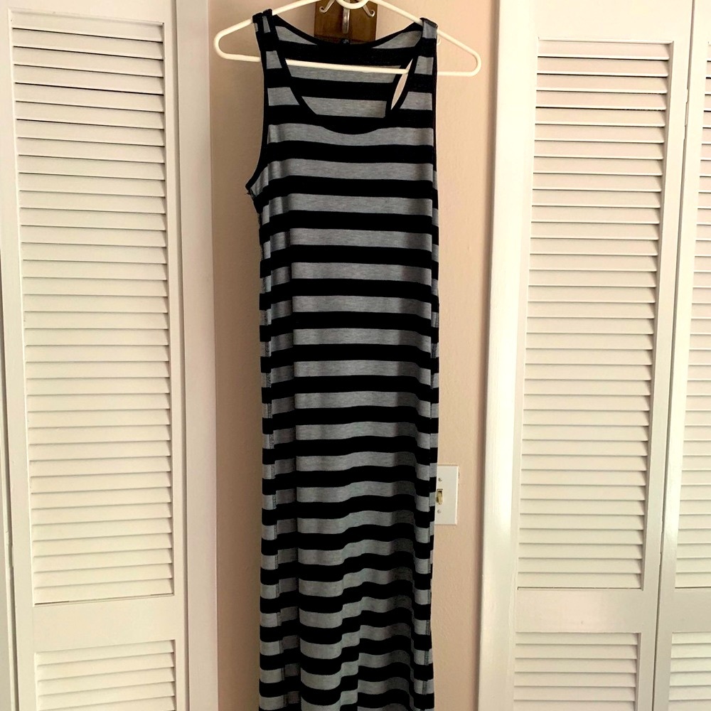 Black/Grey stripe Forever 21 maxi dress